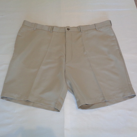 Roundtree & Yorke EXPANDER WAIST Flat Front Shorts - Picture 1 of 8